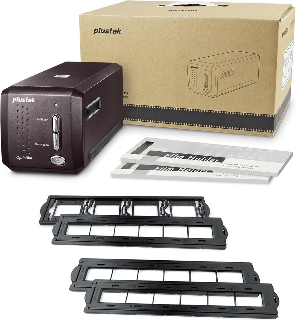 Plustek OpticFilm 8300i Ai Film & Slide Scanner Converter + 35mm Negative Film Holders kit