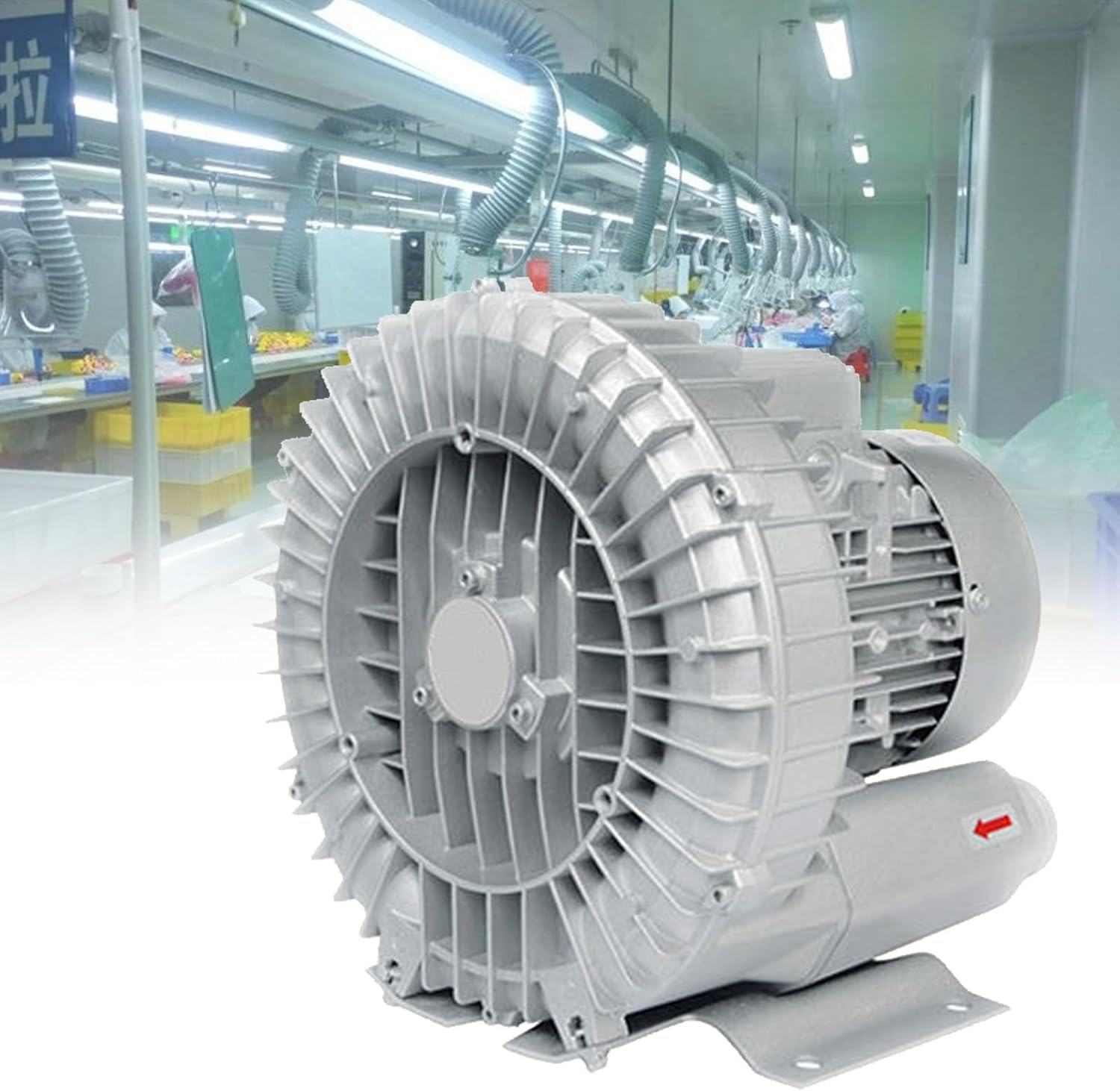 Regenerative Blower, 220V/380V Electric Air Pump for Sewage Aeration Aquarium Fish Pond, for Factory and Basement Ventilation