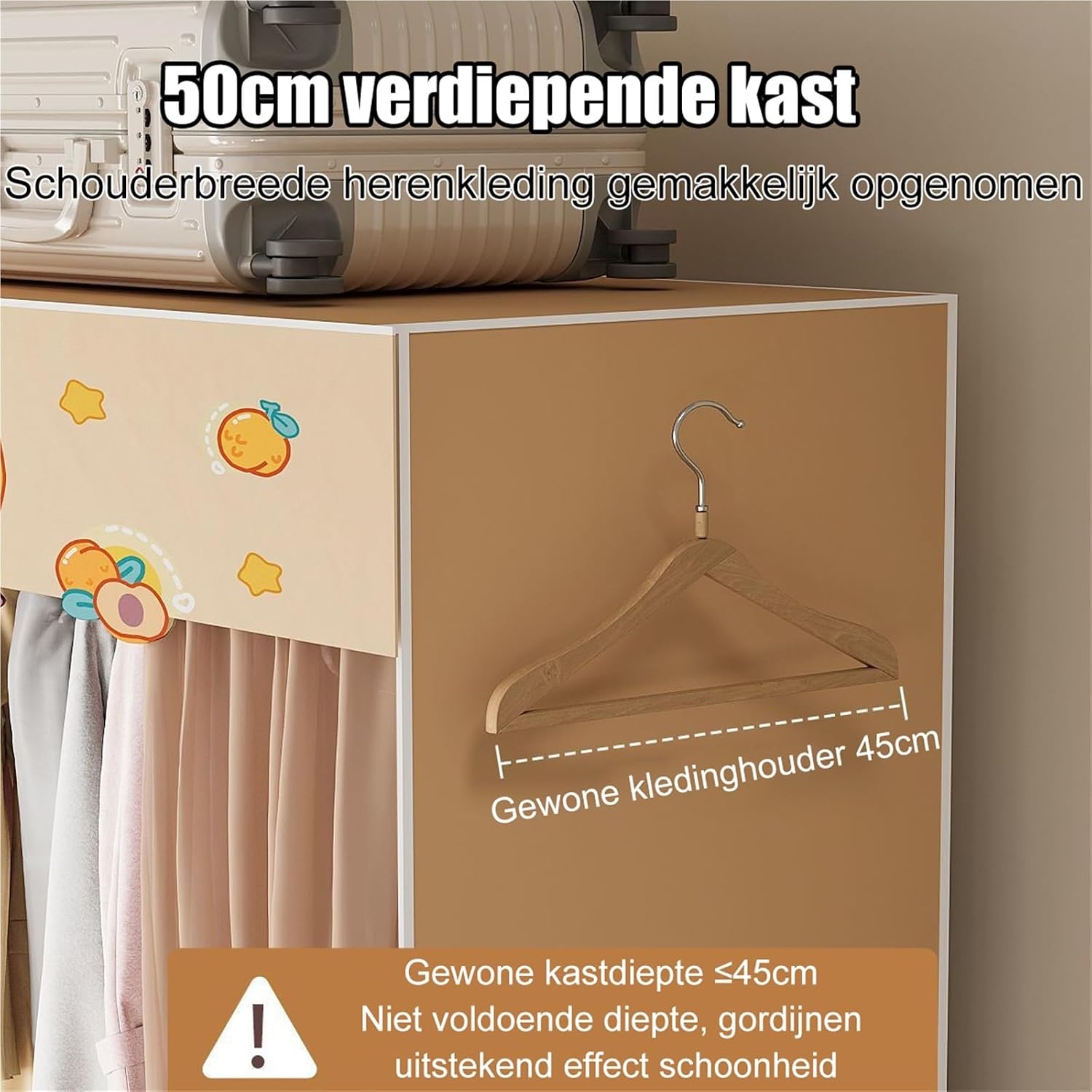 Foldable Clothe Rack With Cover,Portable Closets,Heavy-Duty Portable Closet Wardrobe,Freestanding Garment Rack,for Hanging(Orange,216 * 170 * 50)