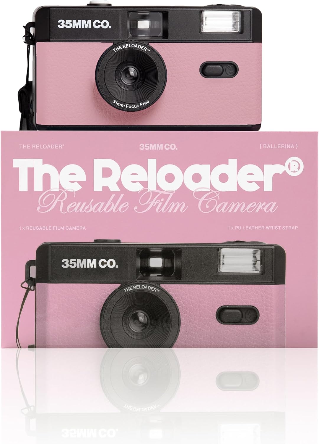 35mm Reusable Film Camera with Flash, Compatible with All 35mm Film, Analog Point & Shoot with Manual Advance & Rewind, Perfect for Travel, Beginners & Everyday Nostalgia - Ballerina