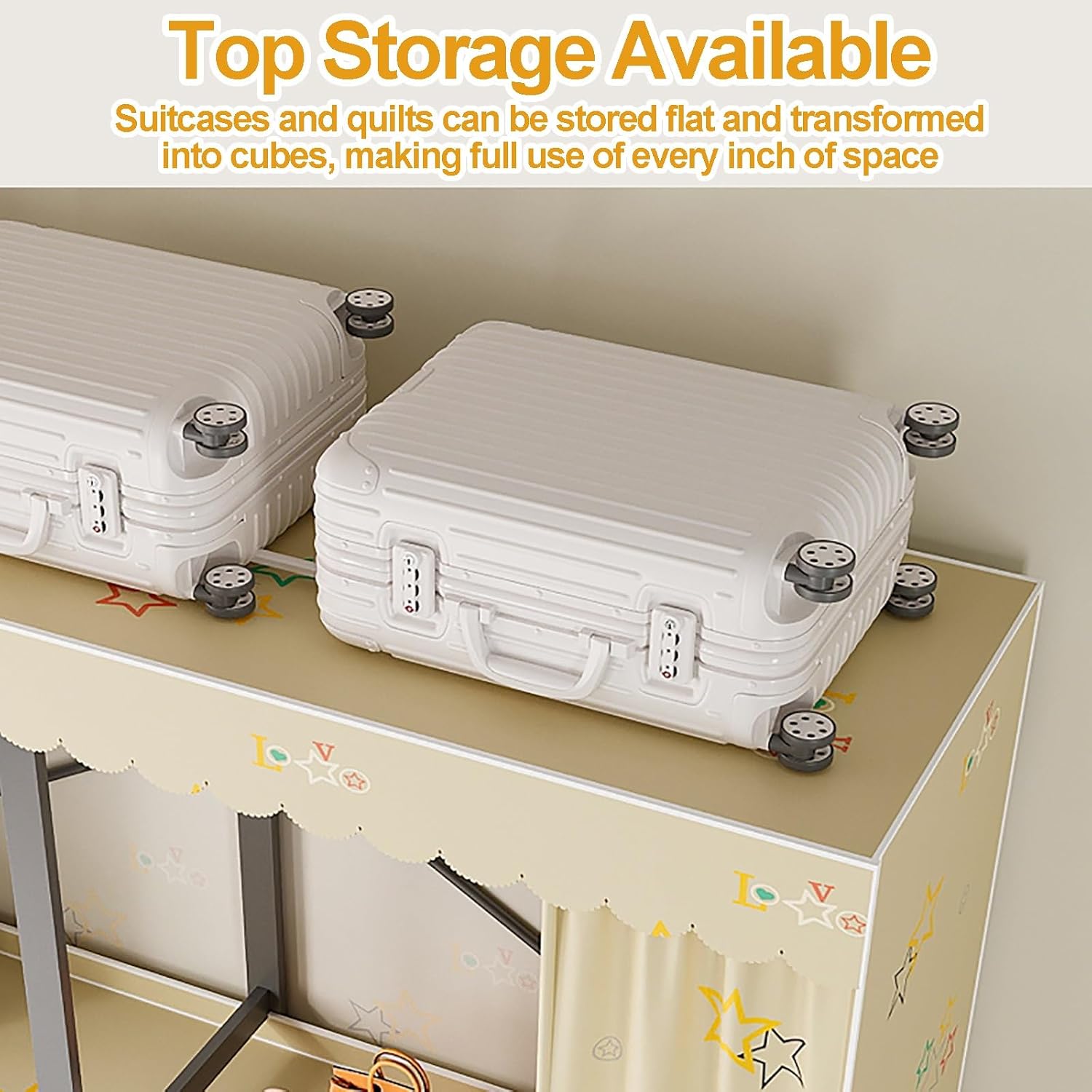 Heavy Duty Portable Closet Cover Foldable Clothe Garment Rack Hanging Foldable Covered Clothes Rack Freestanding Clothing Coat Storage Rack 242cm 95.3inch (Yellow 151cm/59.4inch)