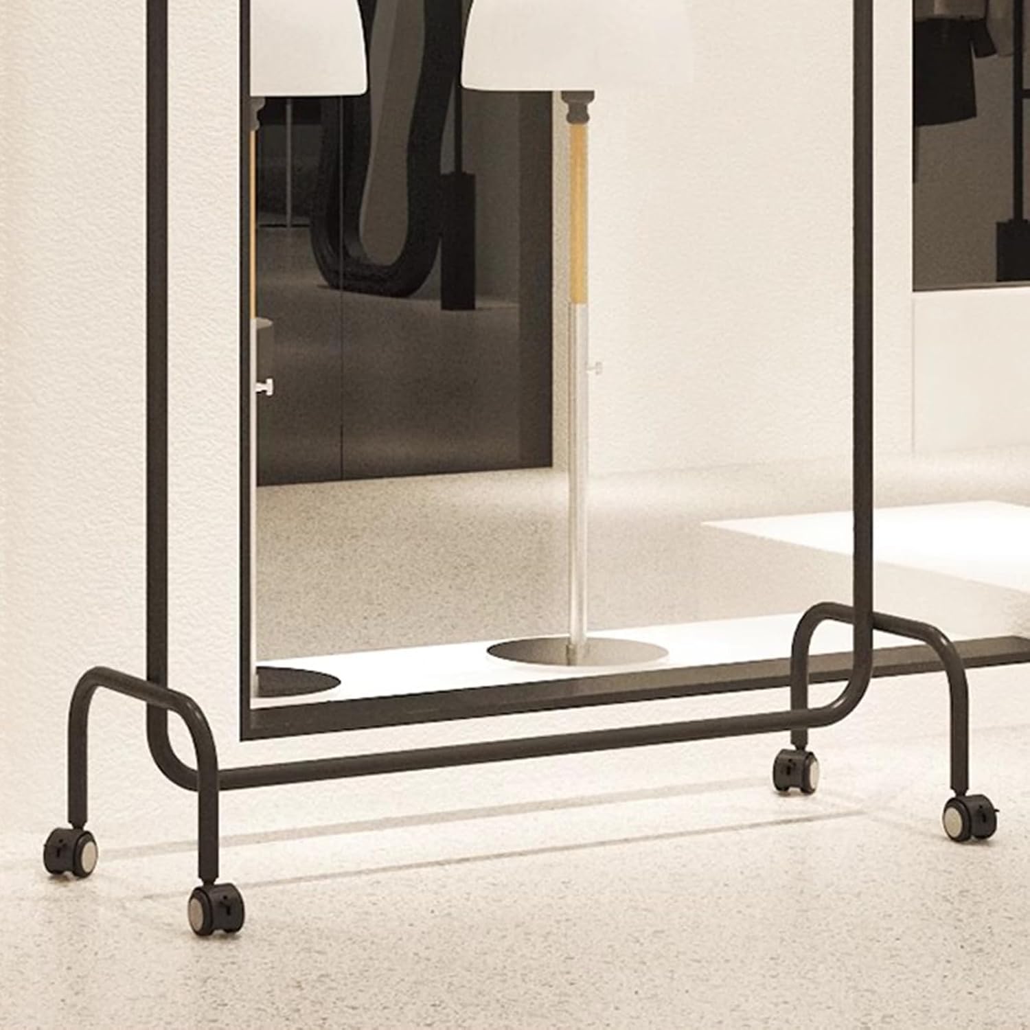 Heavy Duty Coat Rack, Garment Rack Industrial Retro Heavy Duty Clothes Rail On Wheels Stainless Steel Clothing Rack for Clothes Storage Display, Freestanding Coat Rack for Bedroom (150X40X150CM)