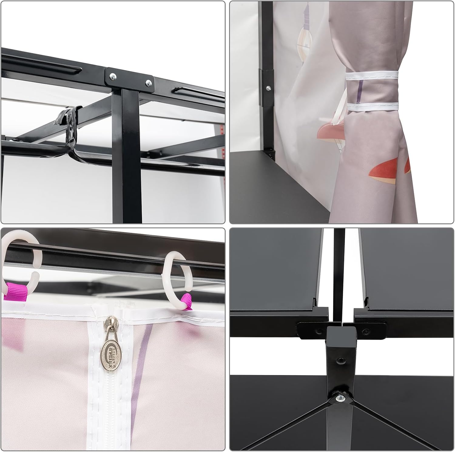Garment Racks,Clothing Rack for Hanging Clothes with Shelves,Portable Closet System Organizer Garment Rack for Clothes Storage,Free Standing Wardrobe Clothes Organizer,Clothes Rack with Cloth Cover