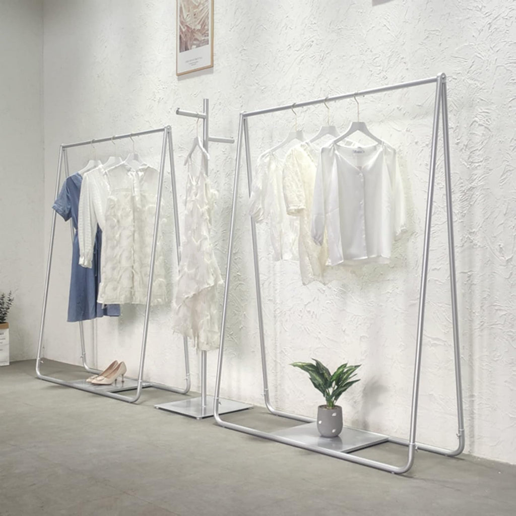 Garment Rack Metal Clothing Rack with Storage Shelf, Freestanding Coat Rack for Bedroom and Entryway, Heavy Duty Clothes Rail for Coat Shirts and Dresses, Easy to As(Size:150X40X160CM)
