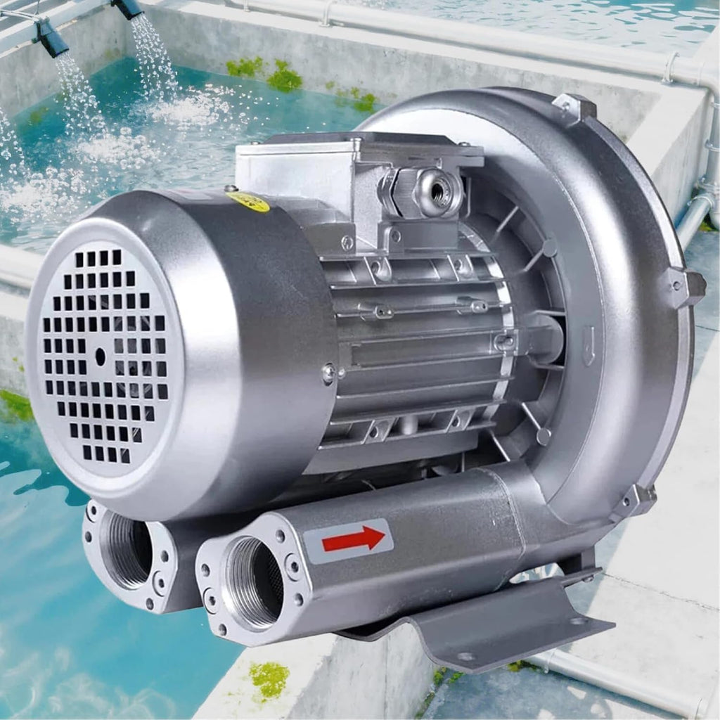 Industrial Regenerative Blower, 120W-1500W Vortex Ring Blower, Single Phase 110V 60Hz Vacuum Pump, for Fish Ponds Aeration and Workshops Pool Farms