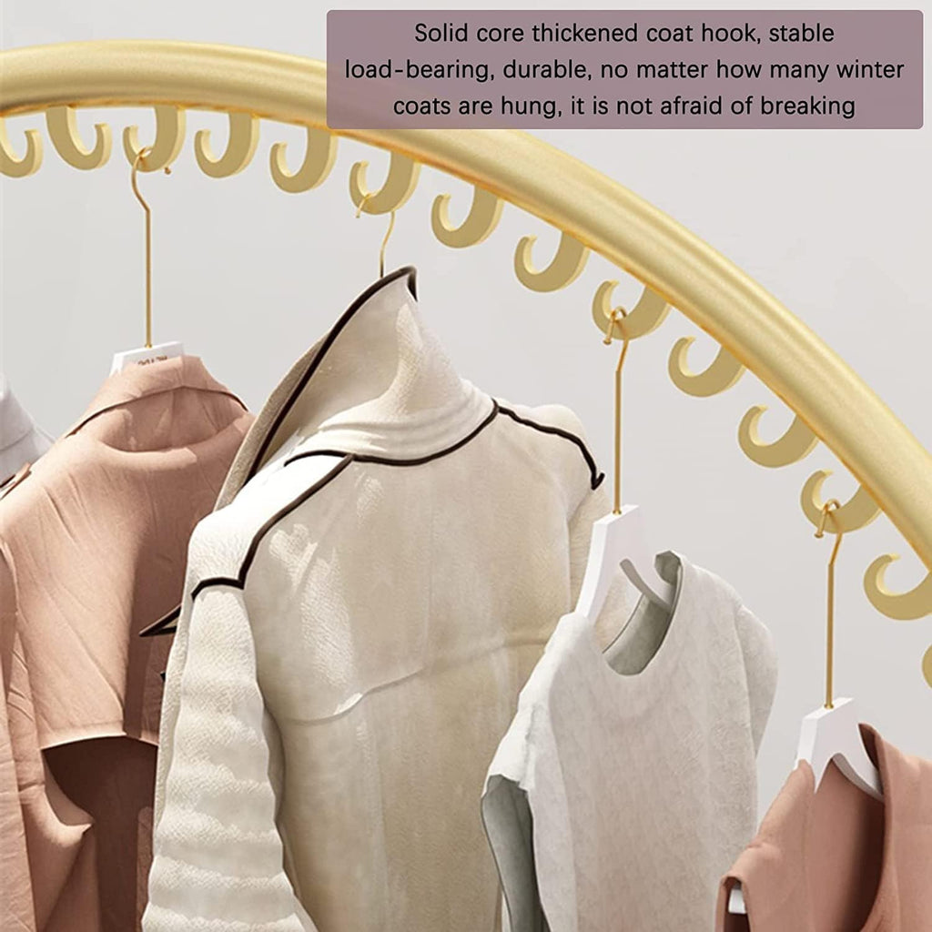 Commercial Shelves Home Coat Rack Stand Clothes Rack Stand, Free Standing Garment Rack, Clothing Store Bedroom Office Storage Shelf, Curved Hang Stand for Dress Suits Handbag Scarf Display ( Color : G