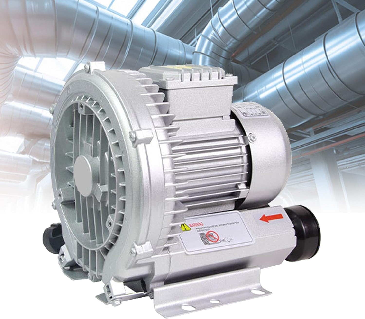Vortex Ring Blower, Regenerative Blower, 220V/380V Side Channel Blower, Industrial Vacuum Pump,for Factory Ventilation Dust Removal(1.5KW/220V)