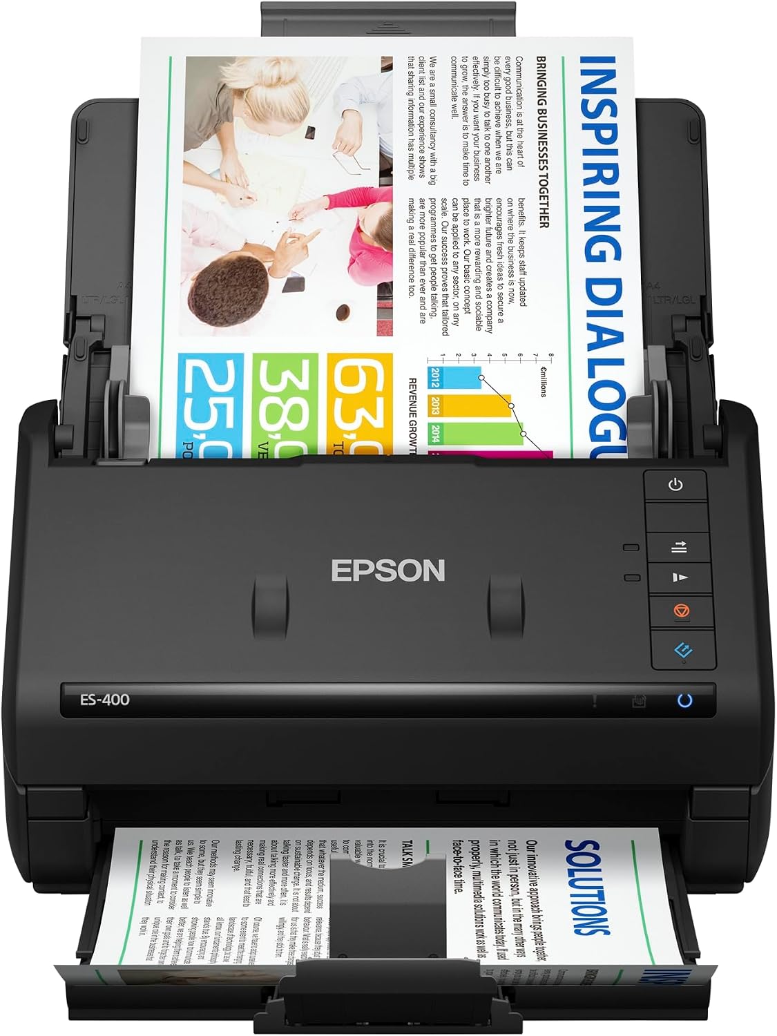 Epson Workforce ES-400 Color Duplex Document Scanner for PC and Mac, Auto Document Feeder (ADF)