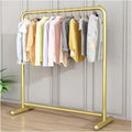 Freestanding Clothing Garment Rack, Clothes Rack with Base, Clothing Organizer for Hanging and Displaying, Clothes Rail for Bedroom, Laundry Room, Golden(80x40x150cm)