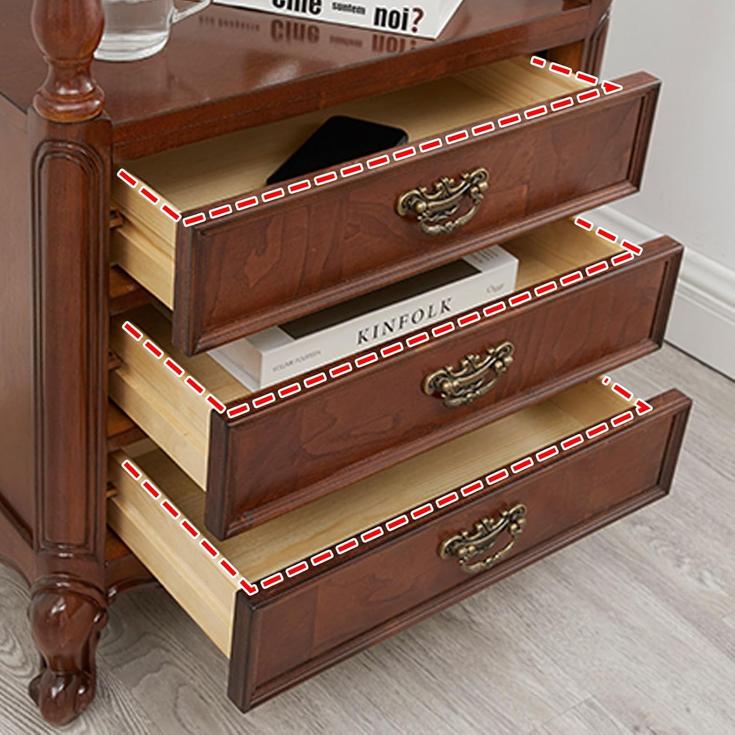 Solid Wood Clothing Racks, with 2 Drawers, Clothes Rack, Hat Storage Stand, Floor-standing Garment Racks, for Hanging Shirts, Jackets, Coat(Natural)