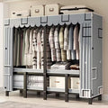 Portable Freestanding Closets Wardrobe - Heavy Duty Foldable Wardrobe Rack With Cover, foldable drying rack, Width 19.68in, 1100lbs Wardrobe Clothing Organization System For Bedroom(Color:A,Size:70*50