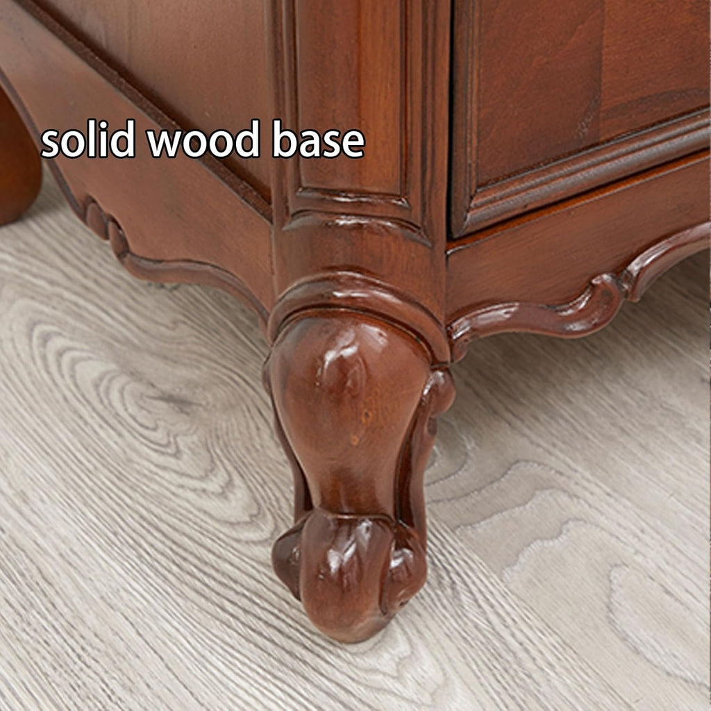 Solid Wood Clothing Racks, with 2 Drawers, Clothes Rack, Hat Storage Stand, Floor-standing Garment Racks, for Hanging Shirts, Jackets, Coat(Brown)
