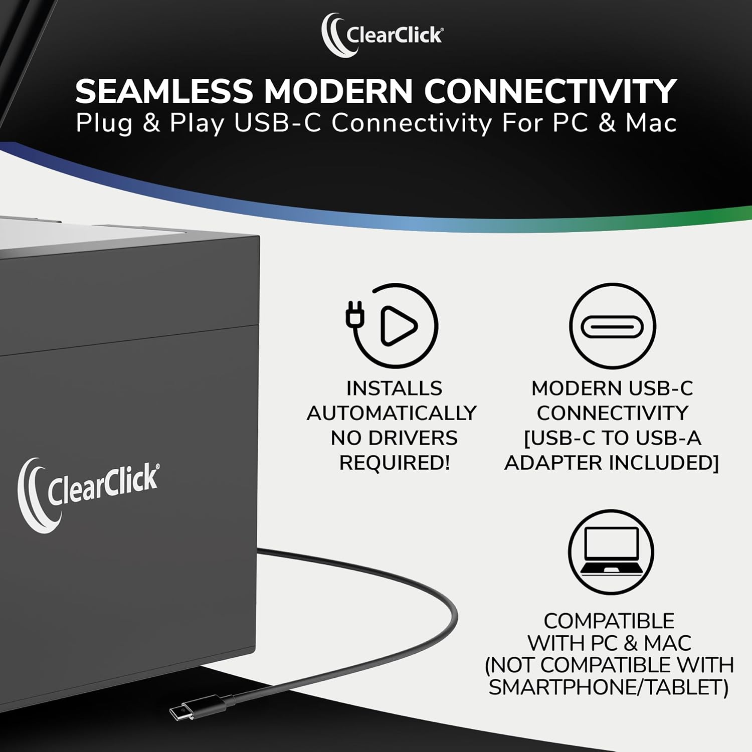 ClearClick InstaScan Photo Scanner for PC & Mac - Scans Each Photo Virtually Instantly - Compatible with 4x6, 5x7, & Smaller Photos - No Drivers Required - USB-C Connection [300 DPI Scanning Quality]