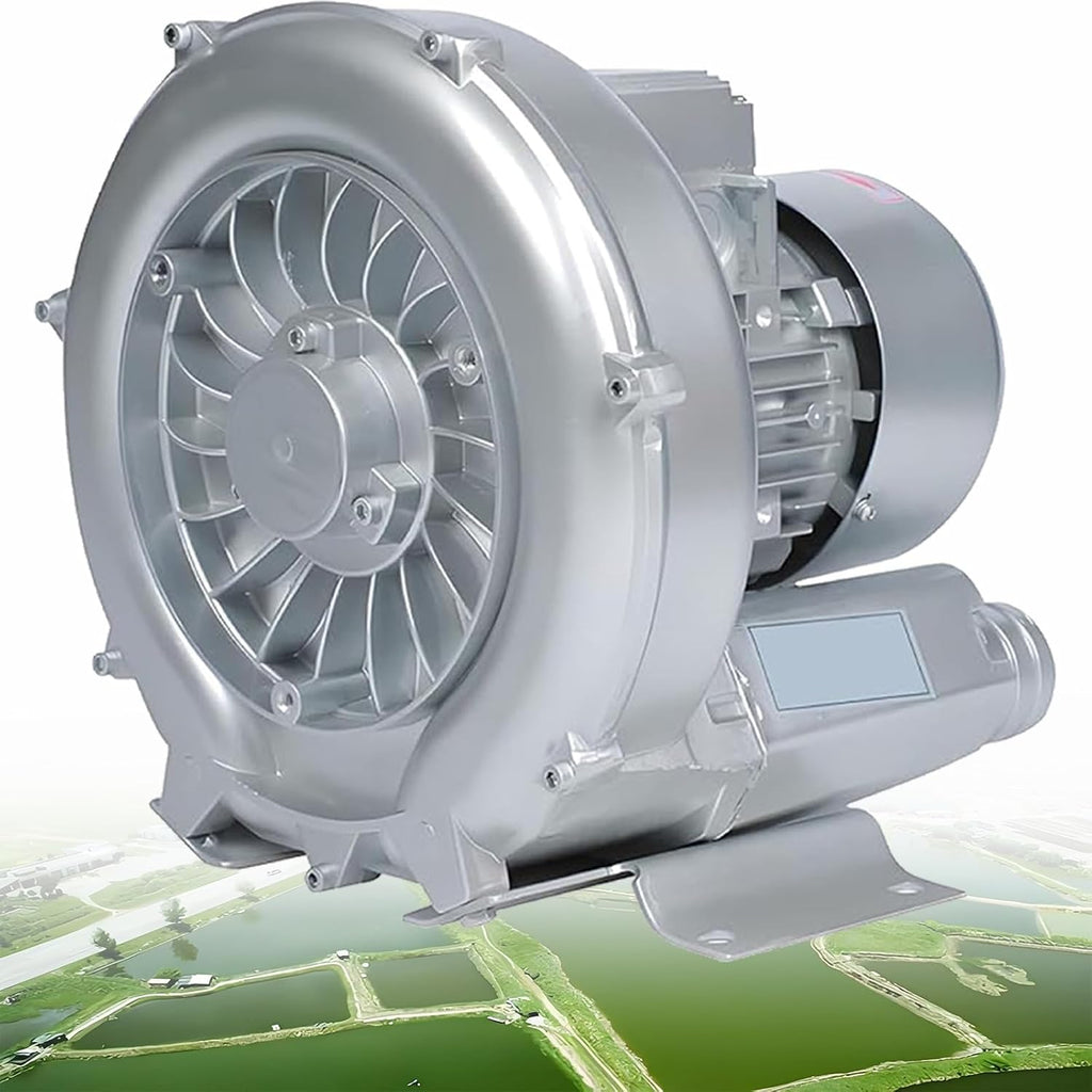 Industrial Aquaculture Pond Fish Tank Vortex Air Blower Pump,120W-1500W 110V/220V/380V Commercial Air Pump Blower High Pressure Aquarium Fish Pond Tanks Air Oxygen Pump Blower