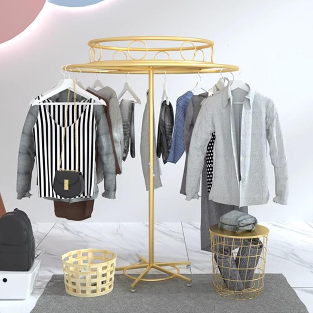 Metal Freestanding Garment Rack with 360° Rotating Feature for Home & Commercial Use Adjustable Height,One Color-5