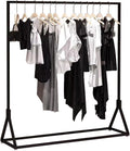 Heavy duty Garment rack Commercial Heavy Duty Clothes Rail, Black Metal Clothing Rack For Hanging Clothes, Freestanding Retail Display Rack, Single Rod Coat Rack For Bedrooms And Boutiques ( 100X40X1