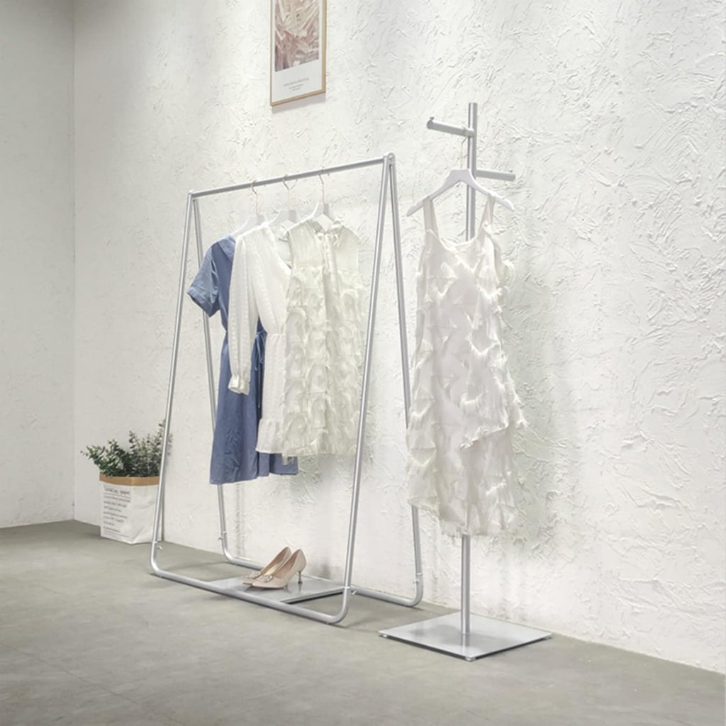 Garment Rack Metal Clothing Rack with Storage Shelf, Freestanding Coat Rack for Bedroom and Entryway, Heavy Duty Clothes Rail for Coat Shirts and Dresses, Easy to As(Size:150X40X160CM)