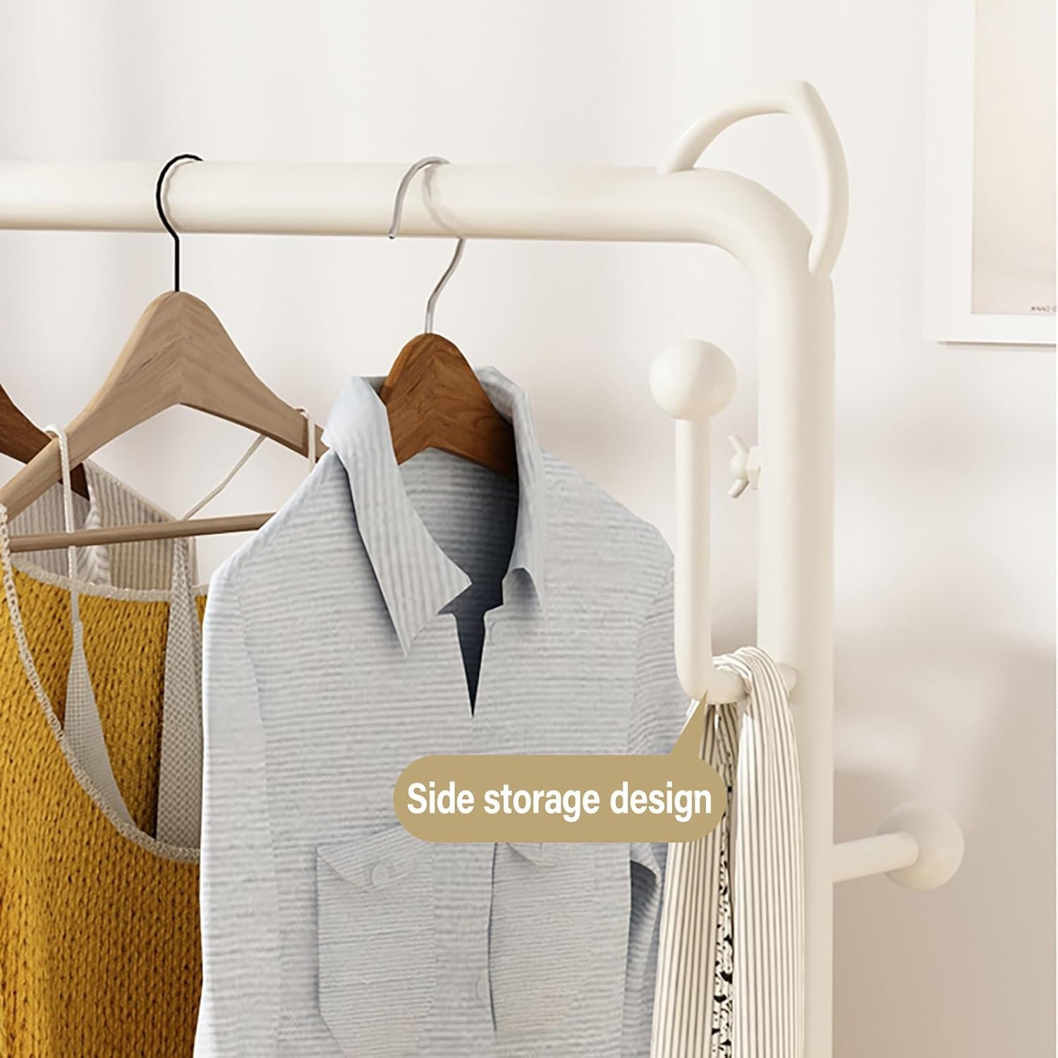 Clothes Rack For Hanging Clothes,Garment Rack With Hook Up,Metal Clothing Racks For Hanging Coats, Dresses, Shirts,Stable Base,Portable Hanger Rack(100x150cm/39.4x59in)