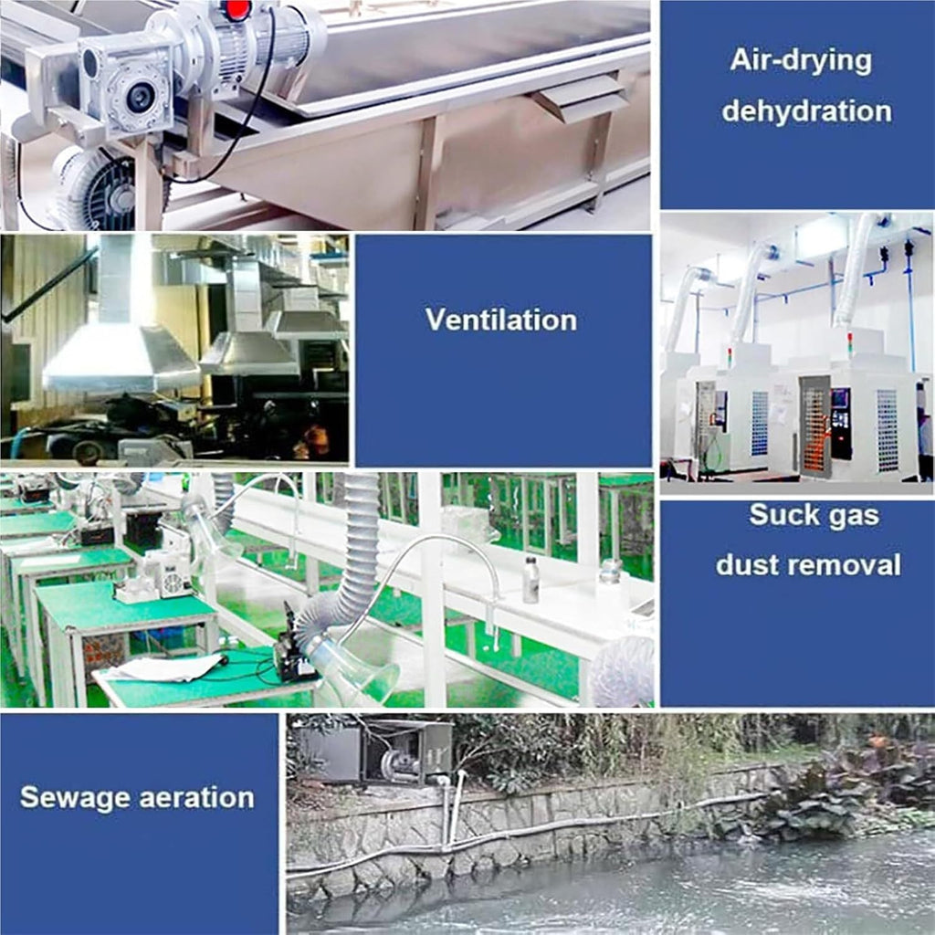 High-Pressure Vortex Ring Blower 480V Three-phase Regenerative Blower for Industrial Construction Textile & Fish Pond Aeration(1.5kw/380v)