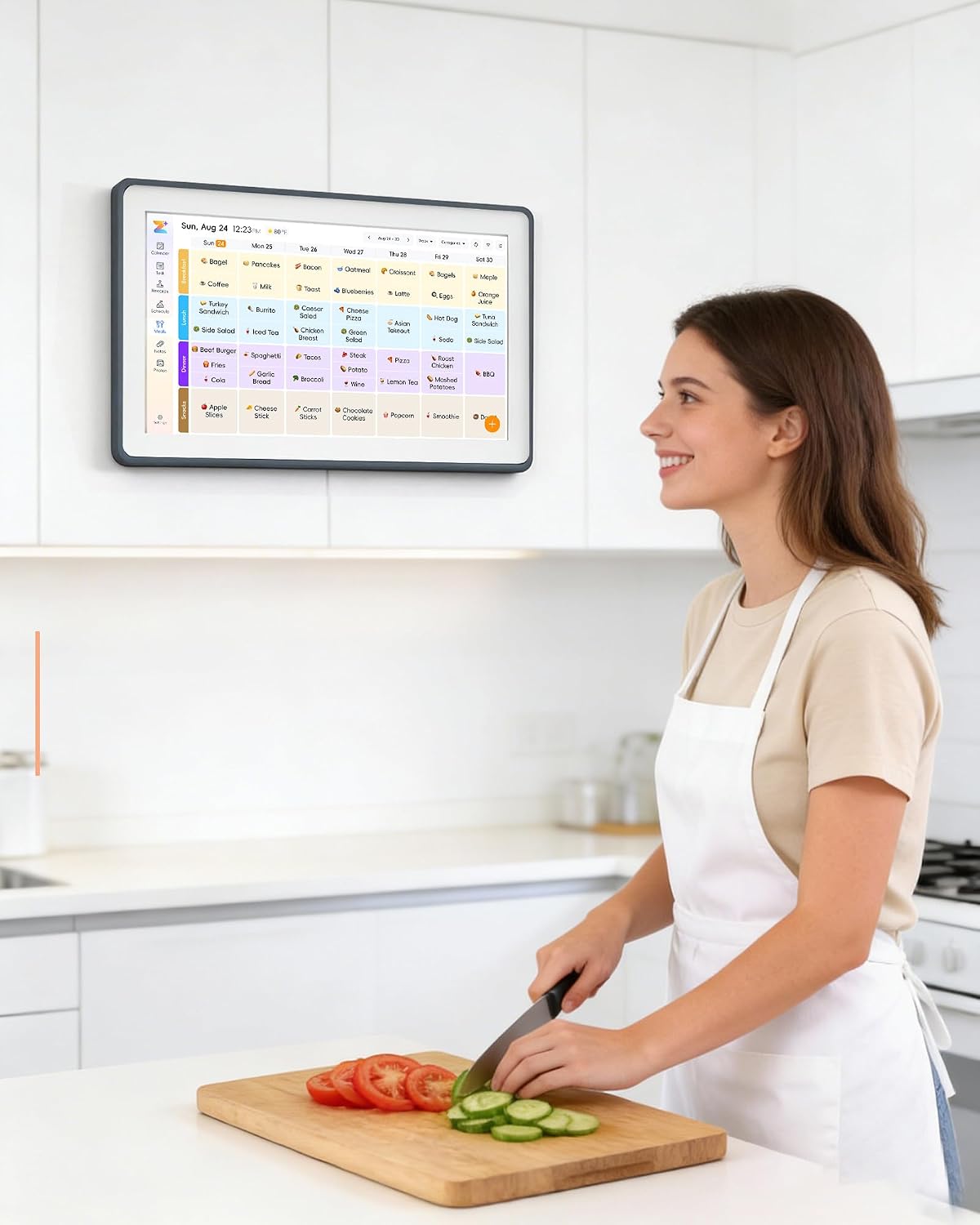 Digital Calendar,15.6-inch Digital Wall Planner & Chore Chart, Touchscreen Family Organizer for Schedules, Events & Reminders, Wall Mount Included, Smart Calendar Perfect for 2026 Planning (Grey Frame)