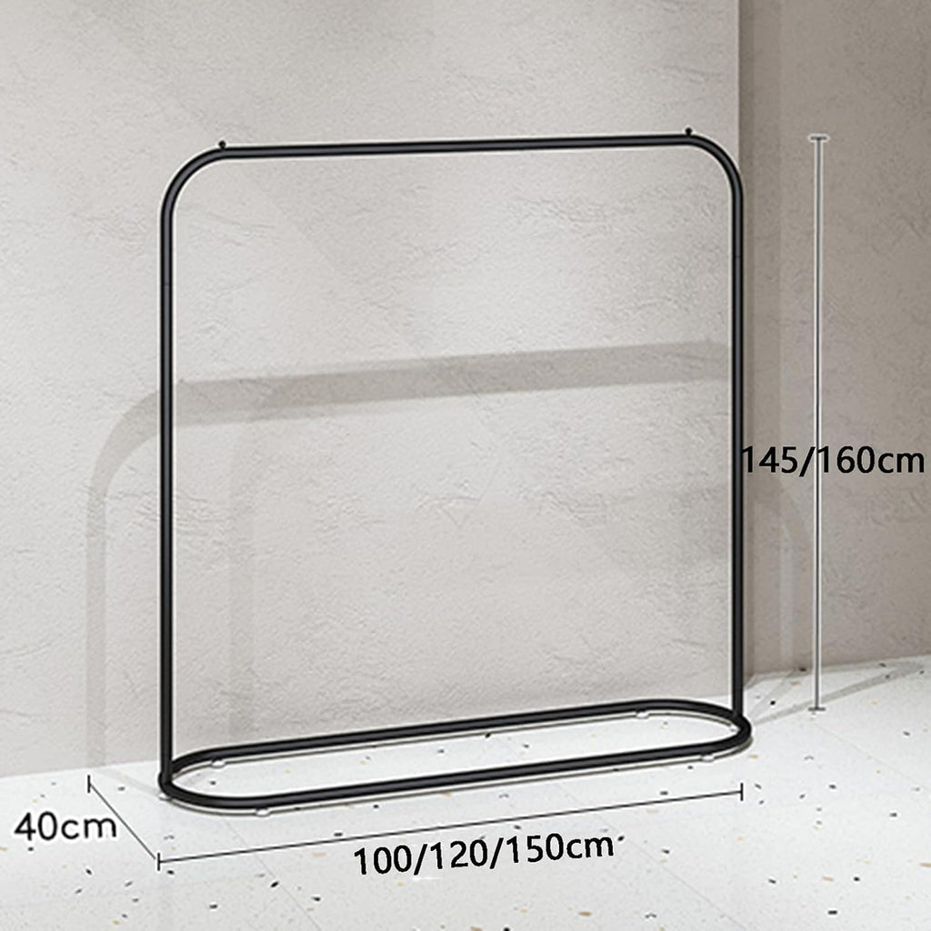 Heavy Duty Coat Rack, Garment Rack Modern Black Metal Clothes Rail for Hanging Clothes Commercial Heavy Duty Clothing Rack Freestanding Retail Display Rack Easy to Assemble (100X40X145CM)