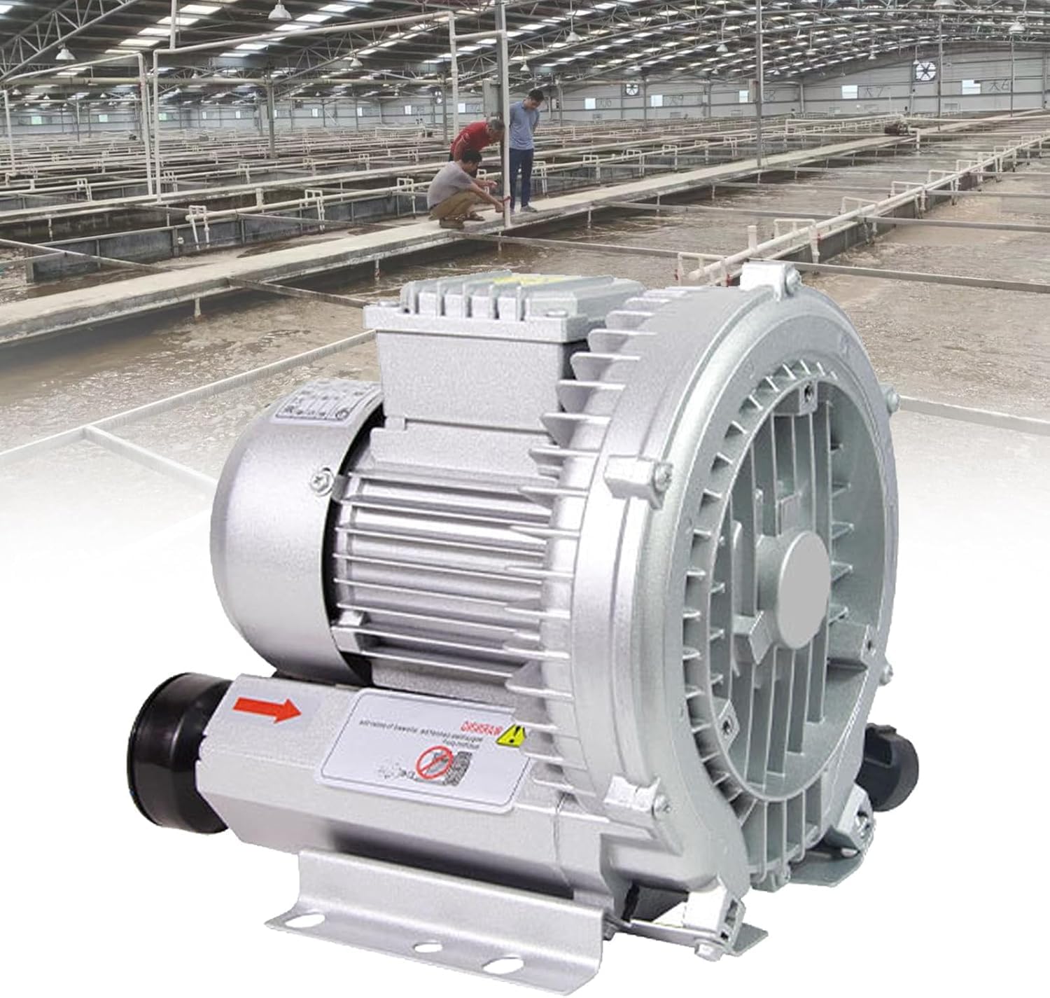 Vortex Ring Blower, Regenerative Blower, 220V/380V Industrial Regenerative Blower, for Workshops Pool Farms(1.5KW/220V)