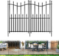 10 Panels No Dig Decorative Garden Fence, 32in(H)×22ft(L) Heavy-Duty Rustproof Metal Panels, Outdoor Dog Barrier for Yard & Patio, Landscape, Border| Portable Temporary Fencing