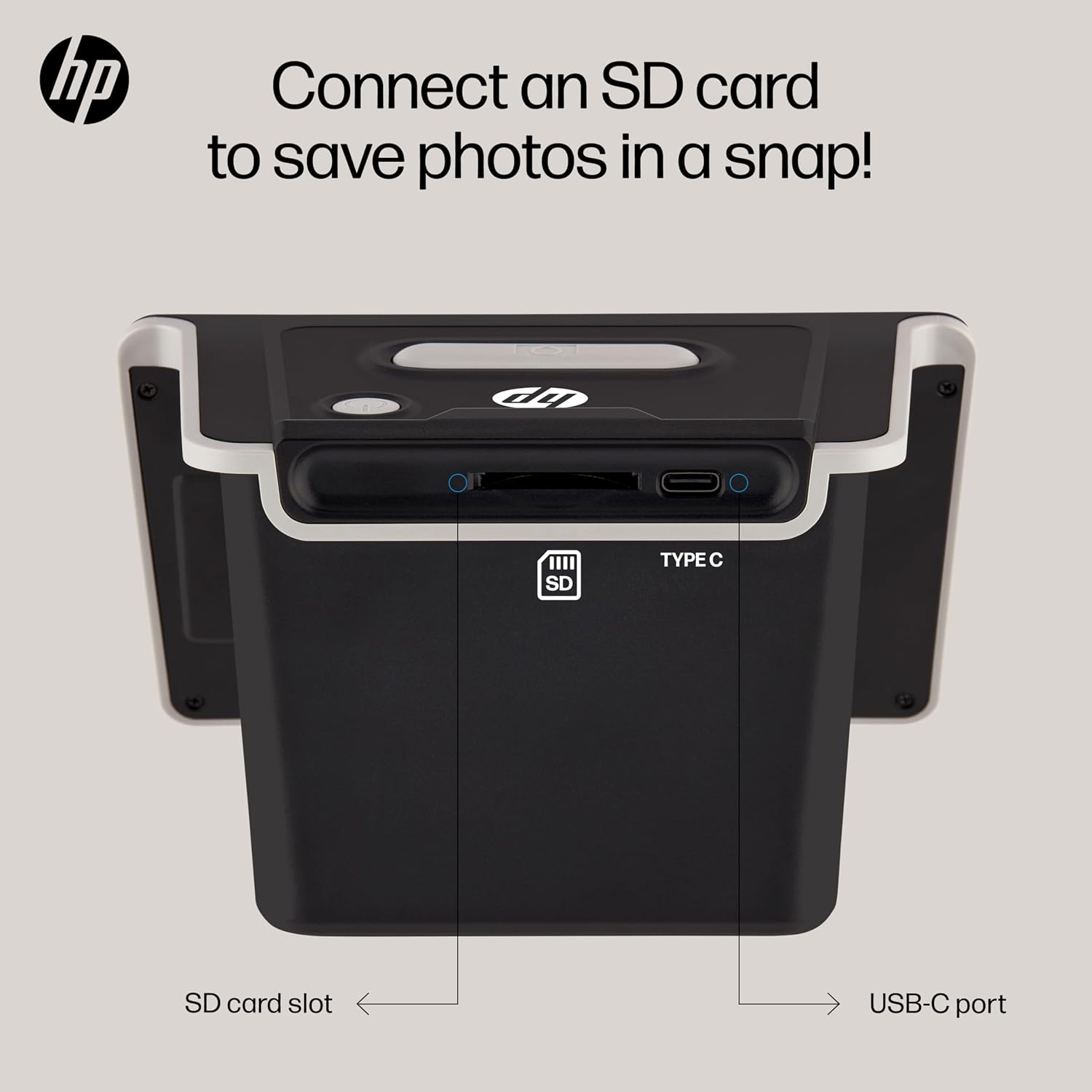 HP Touch Screen Film & Slide Scanner Digitizer - 5' LCD, USB-C, SD Slot - All-Angle Touchscreen Gallery Mode for Slide Viewer - 13MP CMOS Sensor & 22MP Interpolation to Convert to Digital