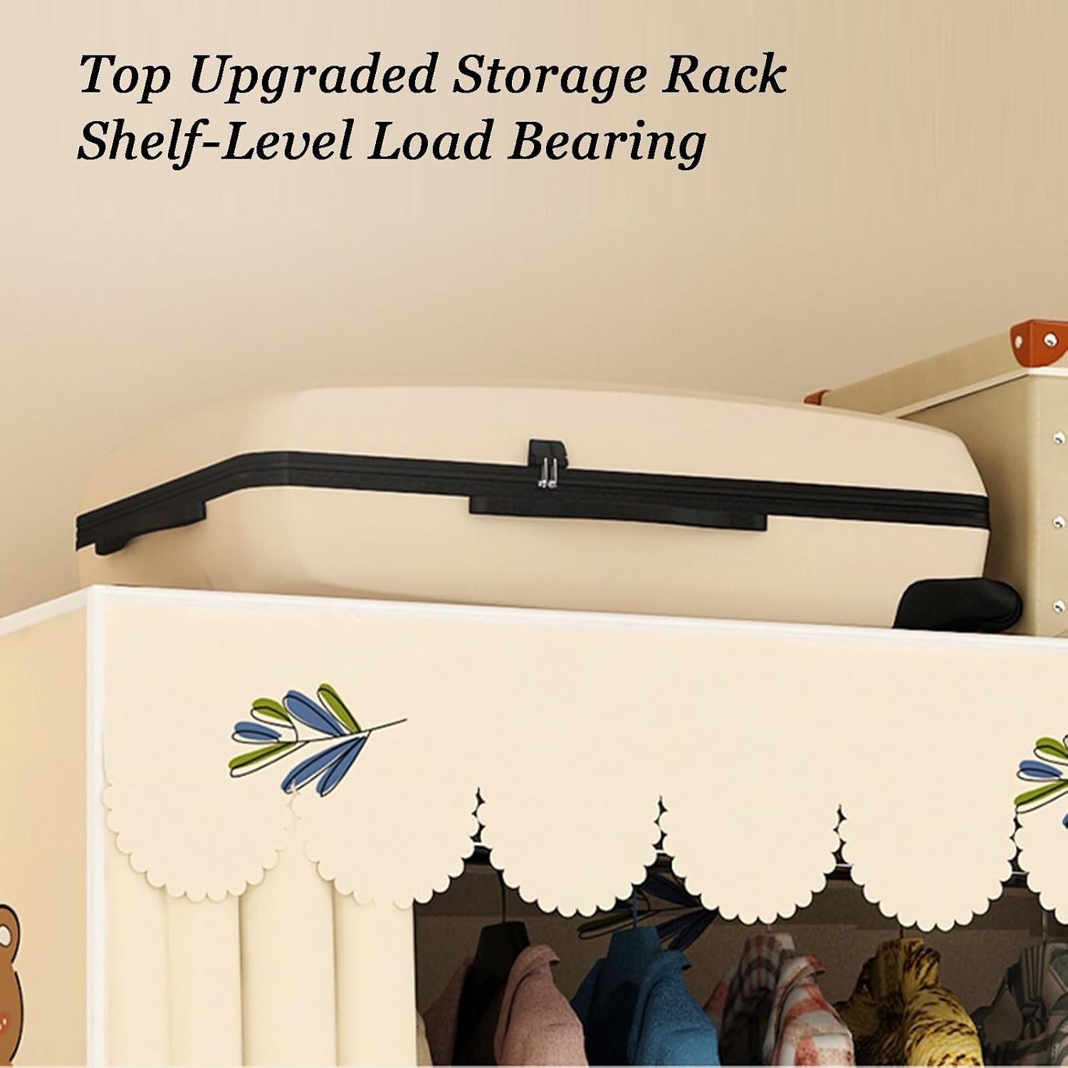 Portable Closet Wardrobe,Freestanding Coat Storage Garment Racks,Closet Storage Organizer with Shelves and Cover,Easy Assembly(Color 2,130X50X170CM)