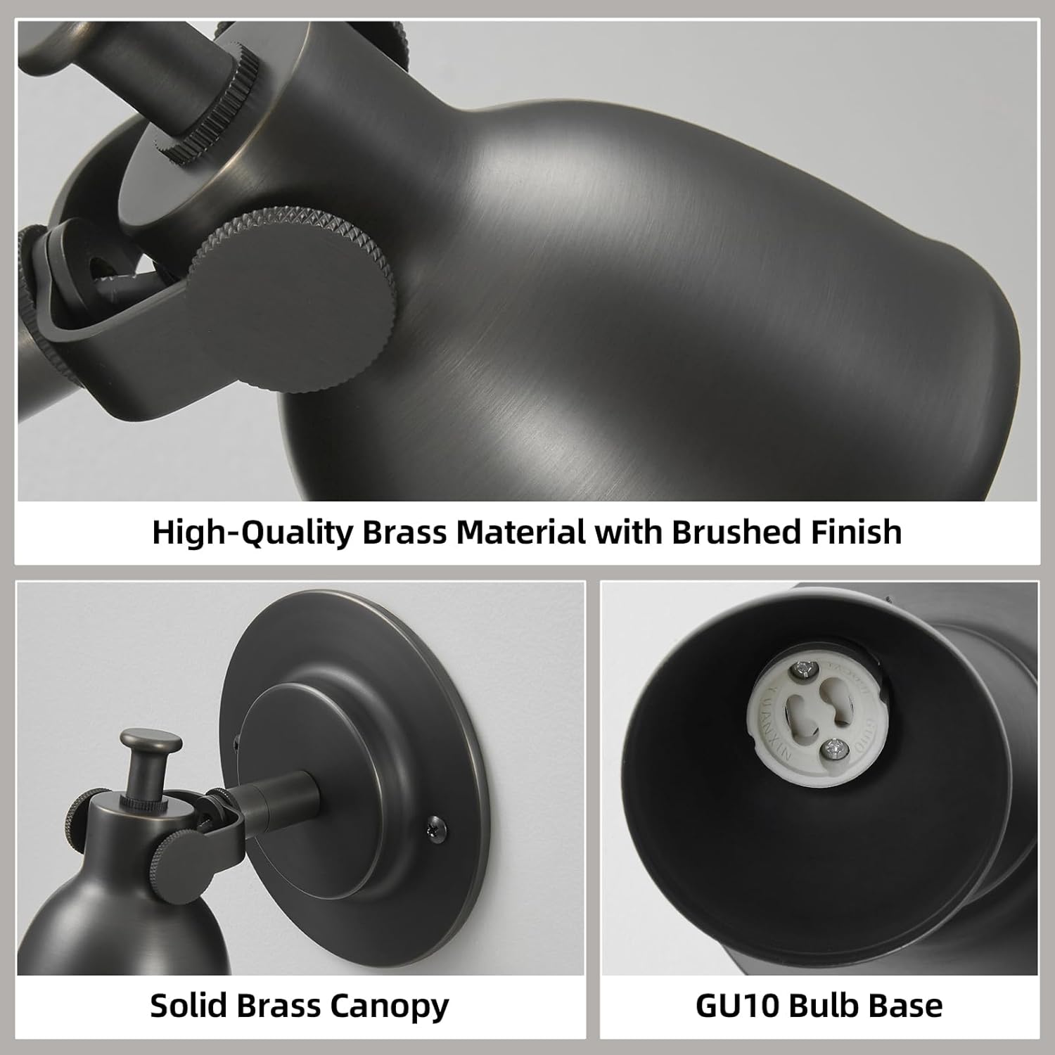 Black Wall Sconces Set of 2 Hardwired - Brass Matte Dimmable Indoor Small Bell Lights Fixtures Decor Set of Two for Bathroom Vanity Bedroom Bedside Hallway Living Room Kitchen Picture Lamp