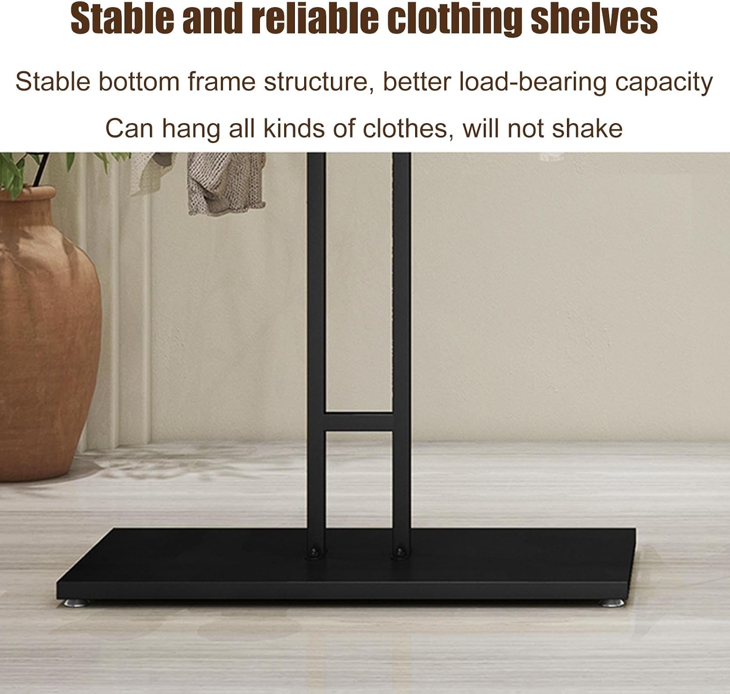 Modern Clothing Rack Freestanding Garment Hanger, Clothing Display Stand for Shops Retail Stores Home Storage, 2-Way Suit Shirt Clothing Rack,Black-Style 1
