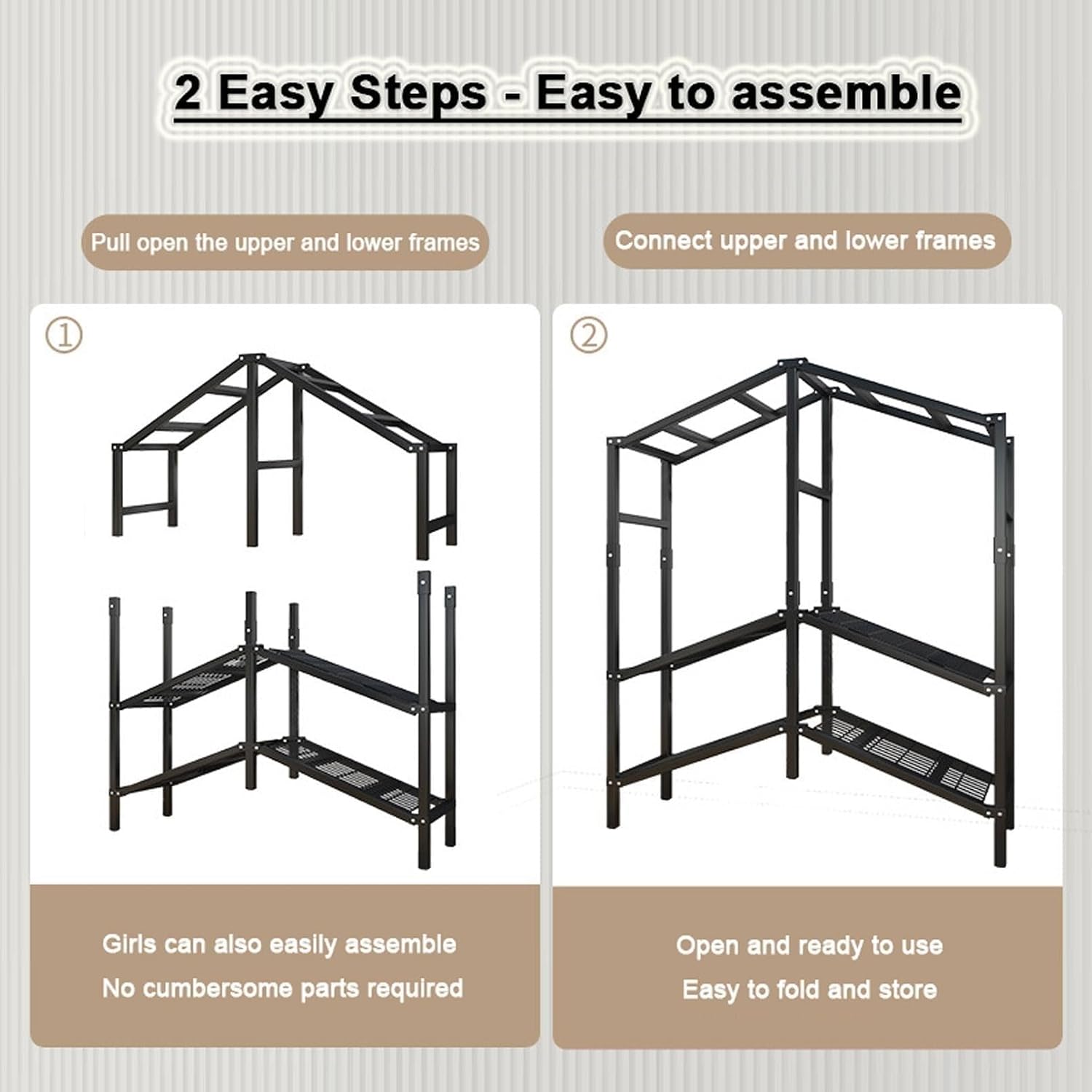 1100lbs Heavy-Duty Foldable Garment Rack With Cover - Large-capacity All-steel Floor-standing Wardrobe Rack, Portable Wardrobe Closet Rack, Freestanding Clothes Organizer System ( Size : 190*50*170cm
