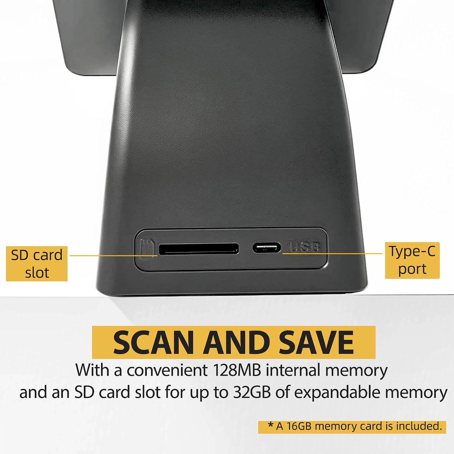 BEONEGLOBAL ClearScan P5 Film Scanner with SD Card, Upgraded Version, 24MP High-Resolution 35mm/135/126/110/Super 8 Film & Slide Converter with 5' LCD, Quick Digital JPEG Conversion