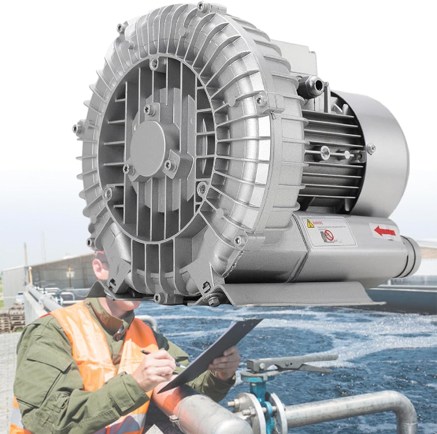 80-240m³/h Commercial Air Pump Blower, Aquarium Fish Pond Tanks Air Oxygen Pump Blower for Air Dusting,1.1KW