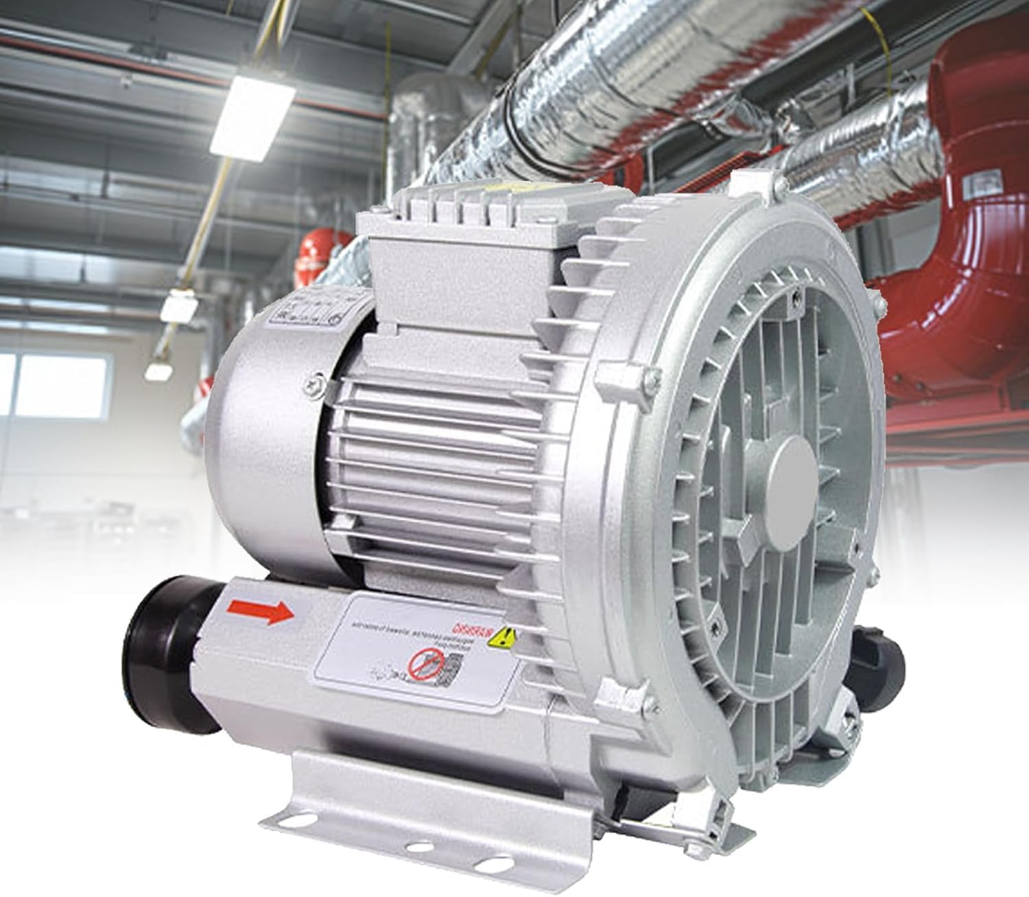 Industrial Vortex Ring Blower 220V/380V - Powerful Regenerative Blower & Vacuum Pump for Fish Pond, Factory & Basement Ventilation & Dust Removal (370W)