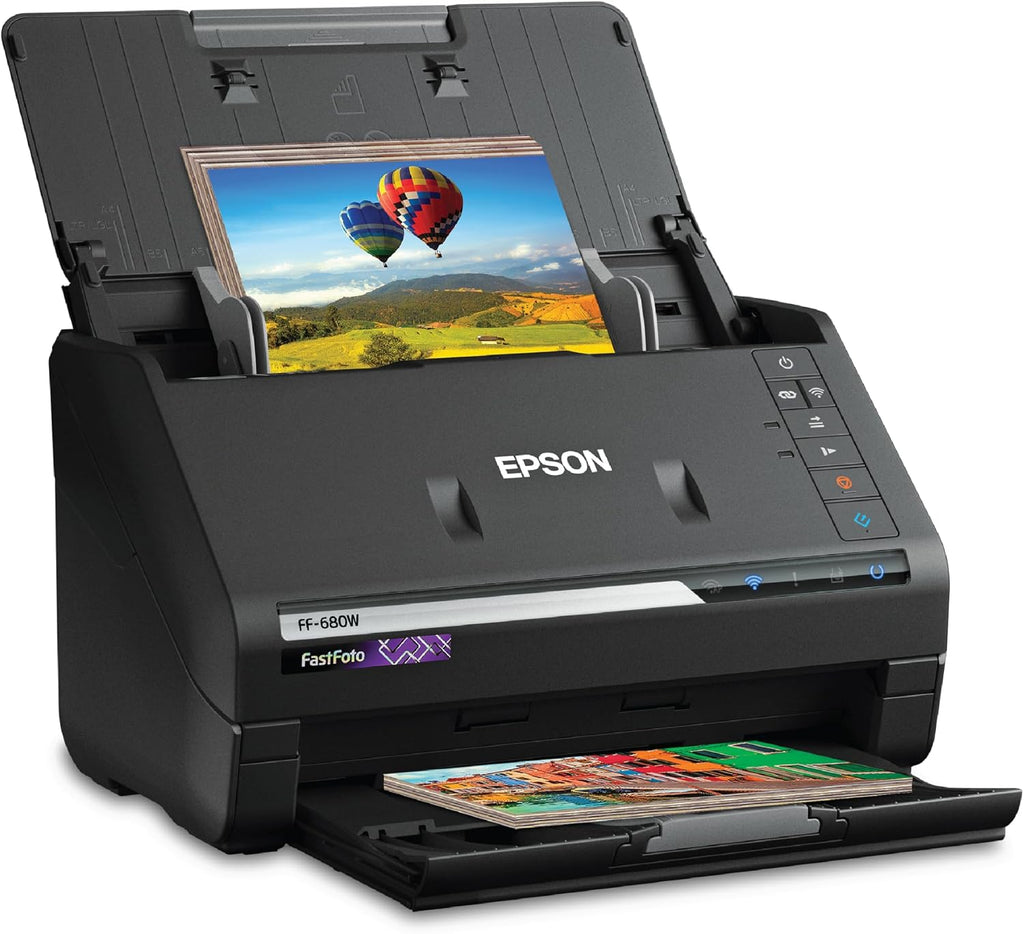 Epson FastFoto FF-680W Wireless High-Speed Duplex Photo and Document Scanner and System with USB Connect and Mobile Scanning