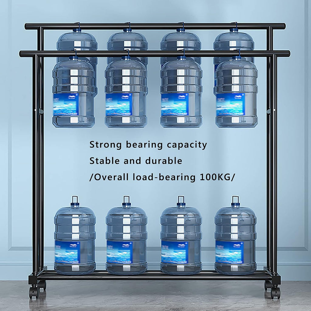 Clothes Rack Heavy Duty Garment Racks,with Shelves Industrial Free- Standing Metal Coat Rack,for Clothes Shirts Bags Pants Shoes Storage Boxes