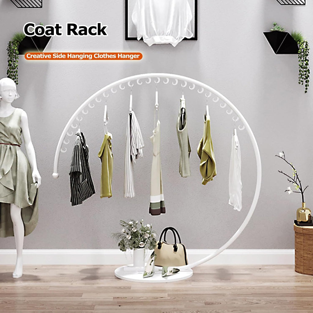 Clothing Store Industrial Display Stands, Clothes Rail, Metal Clothes Rail, Freestanding Garment Rack Hanger, 110 Lb Total Max, Clothes Rail Heavy Duty, Han(C-120x130cm