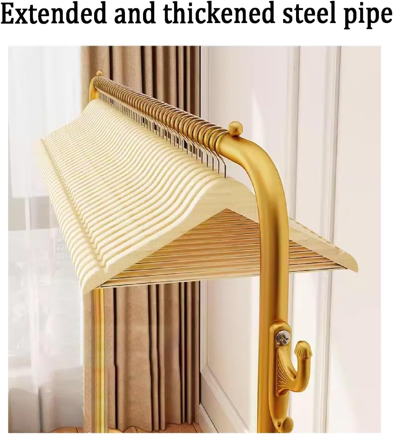 Heavy Duty Metal Clothing Rack with Shelves Free Standing Garment nizer for Boutique Store White (120x33x147cm)