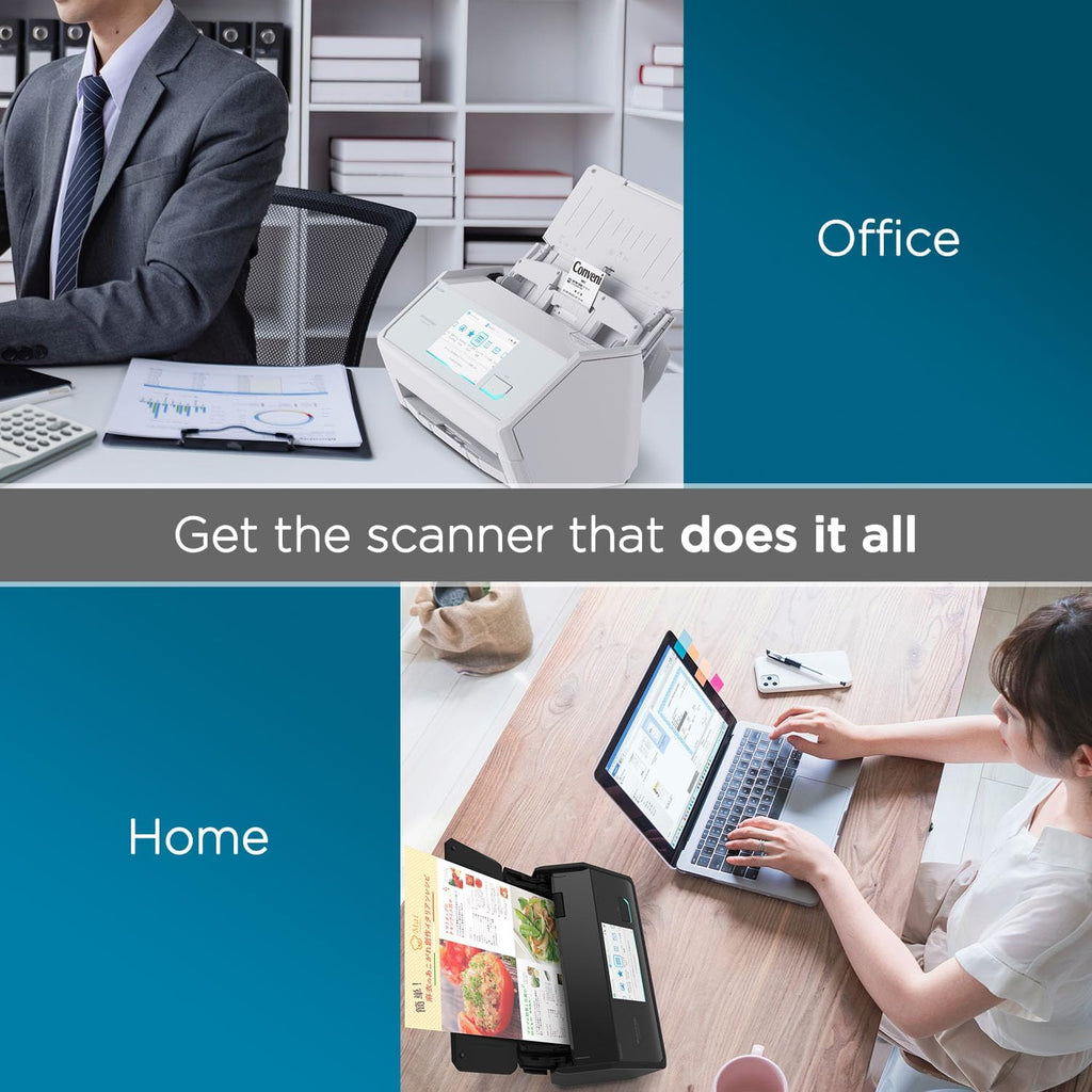 ScanSnap iX2500 Premium Wireless or USB High-Speed Cloud Enabled Document, Photo & Receipt Scanner with Large 5' Touchscreen for Mac or PC, Includes 4-Year Protection Plan