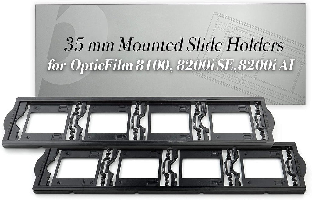 Plustek OpticFilm 8300i Ai Film & Slide Scanner Converter + 35mm Mounted Slide Holders kit
