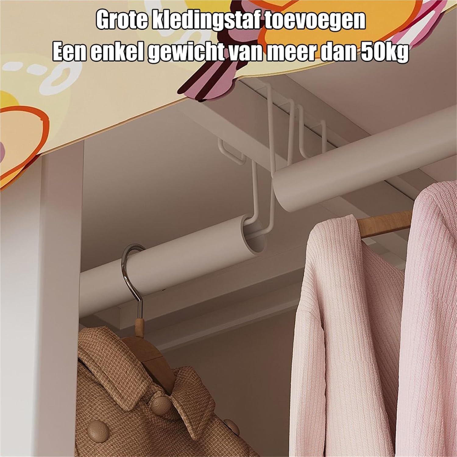 Foldable Clothe Rack With Cover,Portable Closets,Heavy-Duty Portable Closet Wardrobe,Freestanding Garment Rack,for Hanging(Light pink,190 * 170 * 50)