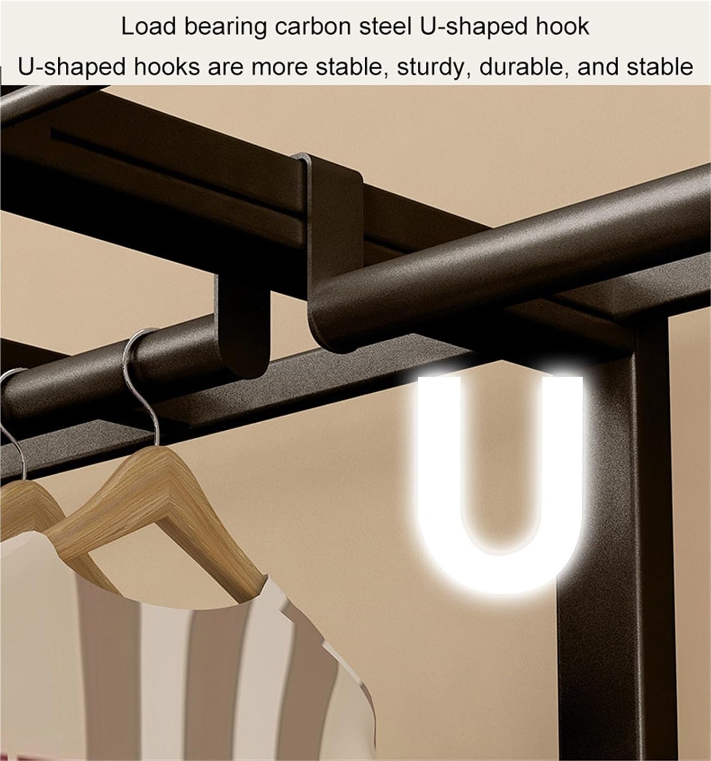 Portable Closet Rack Heavy-Duty Foldable Garment Racks With Cover,Freestanding Clothing Rack,Closet Organizer System,for Hanging Clothes Storaging Of Bedding(100CM)