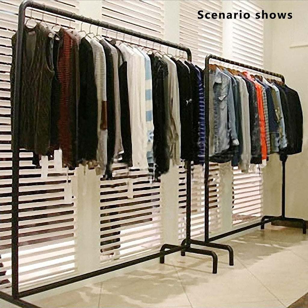 Clothing Rack with Shelves,Free-Standing Garment Rack, with Top Rod Organizer Shirt Towel Rack and Lower Storage Shelf for Boxes Shoes Boots
