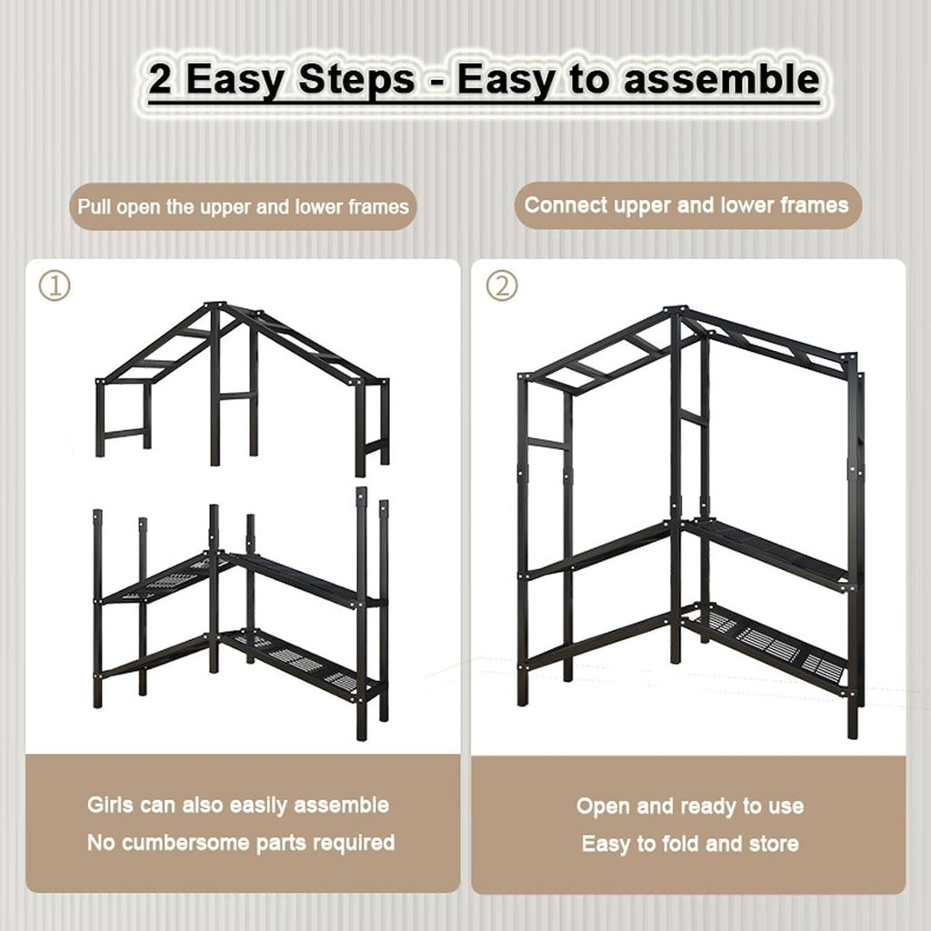 Portable Freestanding Closets Wardrobe - Heavy Duty Foldable Wardrobe Rack With Cover, foldable drying rack, Width 19.68in, 1100lbs Wardrobe Clothing Organization System For Bedroom(Color:A,Size:70*50