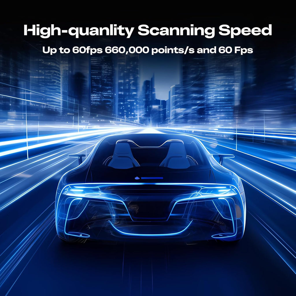 Creality CR-Scan Raptor Pro 3D Scanner for 3D Printing - 60fps High-Speed - 22+7 Blue Laser Blue Laser & NIR - 0.02mm Accuracy - 24-Bit Full - Scans Objects Between 0.2-157'