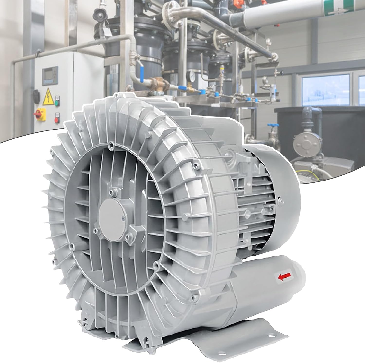 370-1500W Regenerative Blower 220V Three Phase, Vortex Ring Blower, Industrial Vacuum Pump for Air Blowing Or Suction, Three Turbine Blower,550W