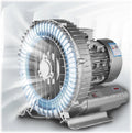 Regenerative Blower High Pressure Vortex Ring Blower 110V 180W 350W 550W 750W Fish Ponds Aeration Oxygenation Machine Industrial Vacuum Pump for Air Blowing Or Suction(350W)