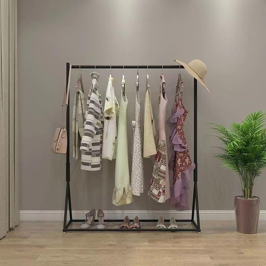 Heavy Duty Coat Rack, Garment Rack Commercial Metal Clothes Rail Heavy Duty Clothing Hanging Display Rack Freestanding Clothes Stand for Bedrooms and Boutiques Easy to Assemble (100X40X160CM)