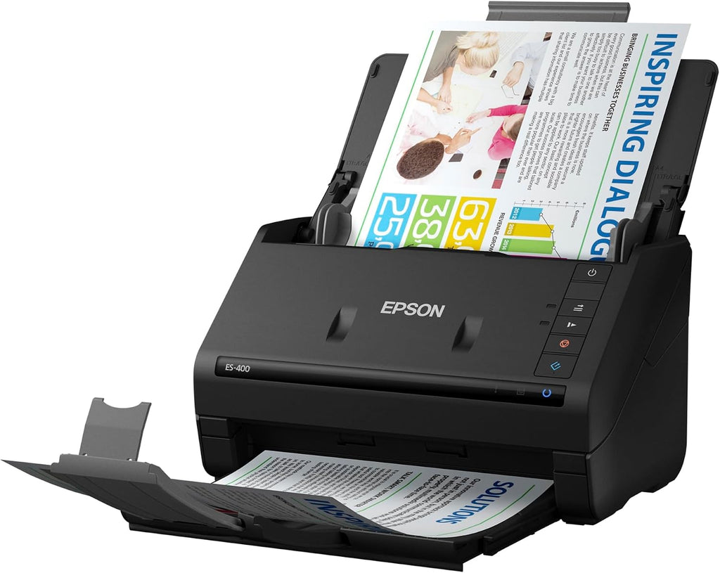 Epson Workforce ES-400 Color Duplex Document Scanner for PC and Mac, Auto Document Feeder (ADF)